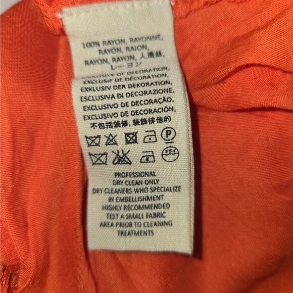 Free People Women XS Mini dress Celeste Orange Sequin Stars Celestial Event Prom - Picture 14 of 15